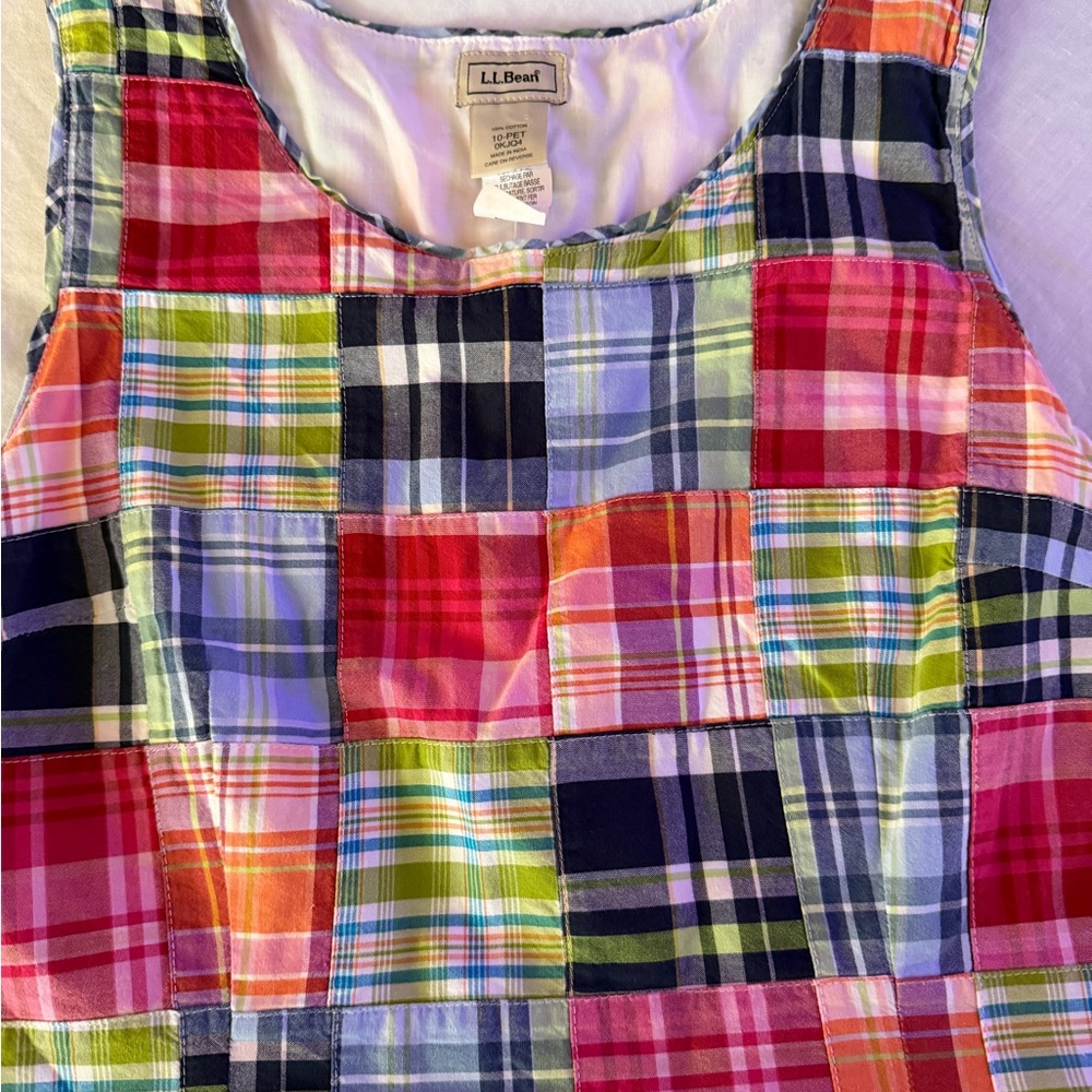 L.L. Bean Multicolor Patchwork Dress - image 2